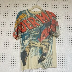 Marvel Spider-Man Vintage Style Tee - Red, Blue, Cream